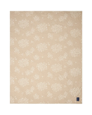 Floral Jacquard Recycled Wool Throw 130X170 Beige/White