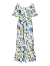 Viflola Square Neck 2/4 Ankle Dress