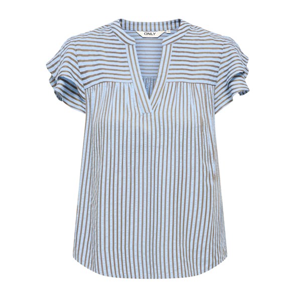 Onlbari Sl Frill V-Neck Top