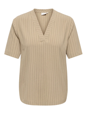 Carelza Life Ss V-Neck Stripe Top