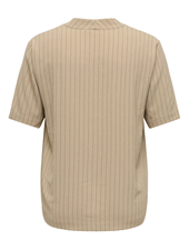 Carelza Life Ss V-Neck Stripe Top