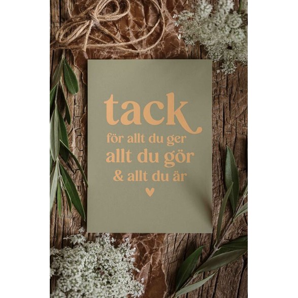 Gåvokort Tack För Allt Stort Som Litet 13X18cm