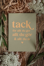 Gåvokort Tack För Allt Stort Som Litet 13X18cm
