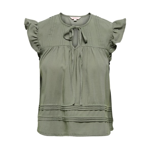 Onlaris Life Sl Tie Neck Top Wvn Cc