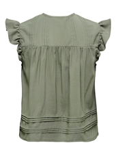 Onlaris Life Sl Tie Neck Top Wvn Cc