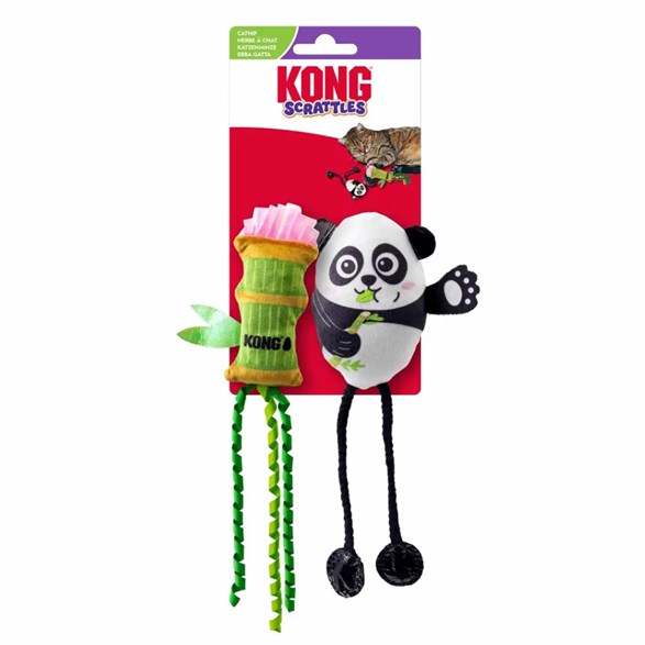 Kattleksak Kong Scrattles Panda 2-P 23X7,5X3cm