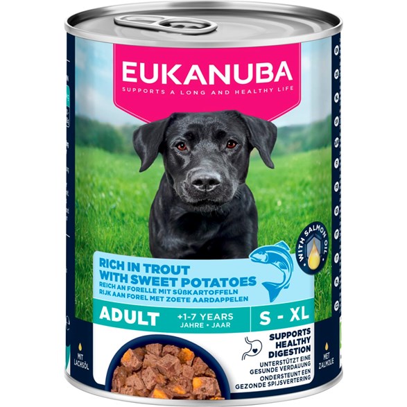 Eukanuba Adult Våtfoder För Hundar, Öring Med Sötpotatis 400 G
