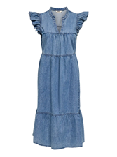 Onlshania S/L Frill Maxi Dnm Dress
