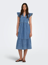 Onlshania S/L Frill Maxi Dnm Dress