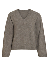 Viliga L/S Rev V-Neck Knit Top