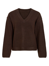 Viliga L/S Rev V-Neck Knit Top