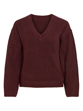 Viliga L/S Rev V-Neck Knit Top