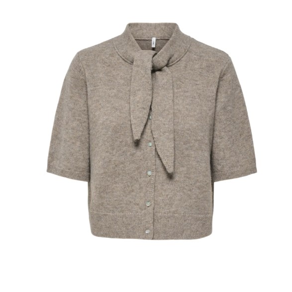 Onllana Ss Scarf Detail Cardi Knit Top