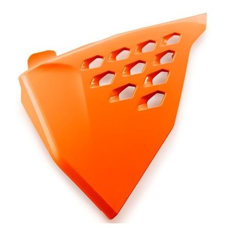 AIR FILTER COVER ELECTRONIC ORANGE LEFT, KTM SX/SX-F 125-450 19-22, EXC/EXC-F 20-22