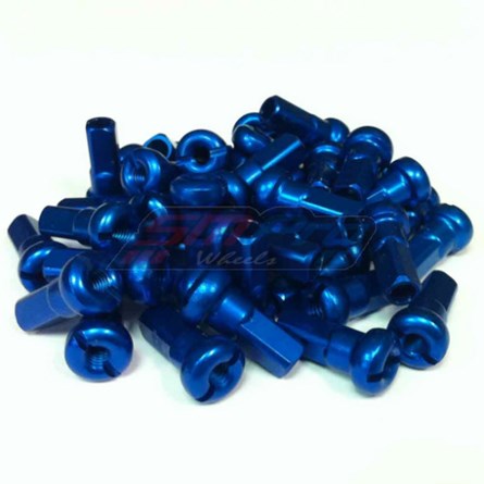 Nipple set SMP front, Aluminium Blue