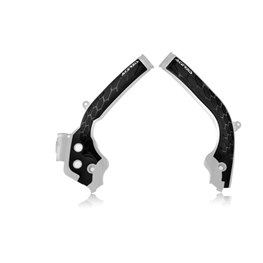 ACERBIS FRAME GUARD X-GRIP BLACK/WHITE, KTM SX 125/150 16-18, SX 250 17-18, SX-F 16-18, EXC/EXC-F/XC-W 17-19, HQV TC 125 16-18, TC 250 17-18, FC 16-18, TE/FE/TX 17-19
