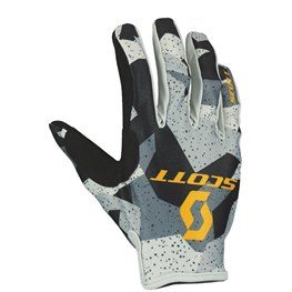SCOTT 350 FURY EVO JUNIOR GLOVE Camo Grey/Yellow