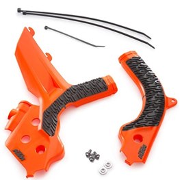 FACTORY RACING FRAME PROTECTION SET ELECTRONIC ORANGE/SVART, KTM SX/SX-F 125-450 19-22, EXC/EXC-F 20-23