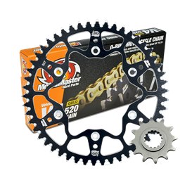 DREV KIT MX/ENDURO ALUMINIUMBAKDREV , FRAMDREV ,KEDJA , KTM/HQV/GASGAS 125-530