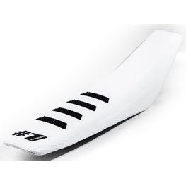 ONEGRIPPER  SADELÖVERDRAG RIBBED VIT/SVART