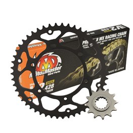 DREV KIT STÅLBAKDREV, FRAMDREV, KEDJA, KTM SX 85 04->, HQV TC 85 14->, GASGAS MC 85 21->