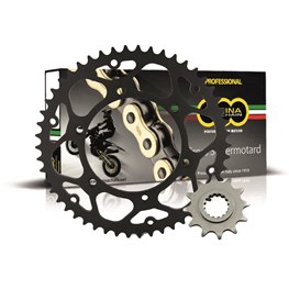 DREV KIT STÅLBAKDREV, FRAMDREV, O-RING KEDJA, KTM SX 85 04->, HQV TC 85 14->, GASGAS MC 85 21->