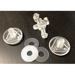 6D ATR Visor Screw Set - 45 mm / Clear