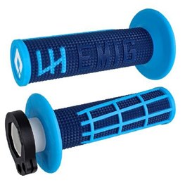 ODI EMIG 2.0 - V2 Lock-On Grip, Navy/Cyan