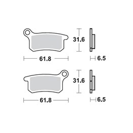 ProX Front Brake Pad KTM65SX '02-22 + KTM85SX '03-11 ProX Front Brake Pad KTM65SX '02-22 + KTM85SX '03-11