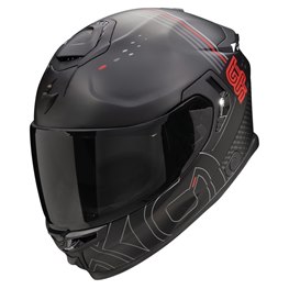 SCORPION HJÄLM EXO-GT SP AIR TECHLANE MATTSVART/GRÅ/RÖD
