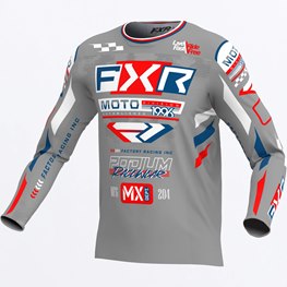 PODIUM GLADIATOR MX JERSEY Grey/White/Red