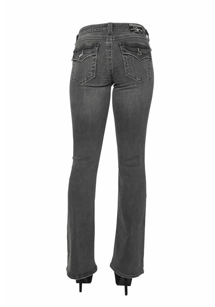 TRUE RELIGION Becca Mid Rise Bootcut Charcoal Jeans