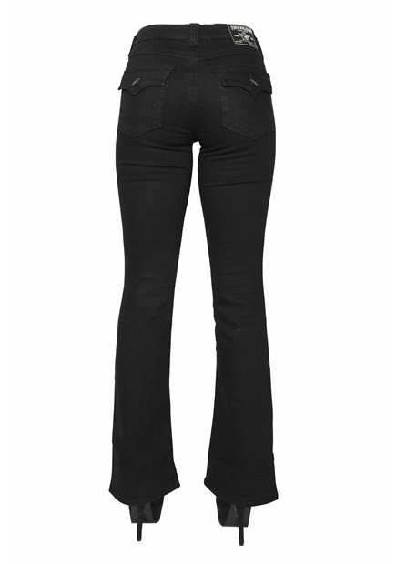 TRUE RELIGION Becca Mid Rise Bootcut Body Black Jeans