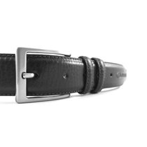 Leather belt, black