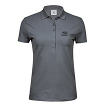 Lux Stretch Polo Powder Grey, dam