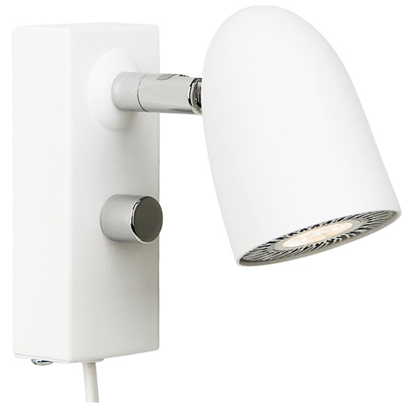 Radiell vägglampa LED, vitstruktur 14cm