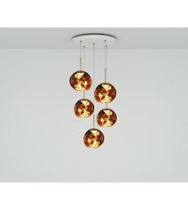 Melt Mini Round LED taklampa, guld