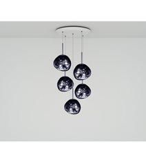 Melt Mini Round LED taklampa, rökfärgad