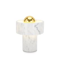 Stone Table bordslampa, vit marmor/mässing