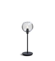 Gloria bordslampa, svartstruktur/klart glas