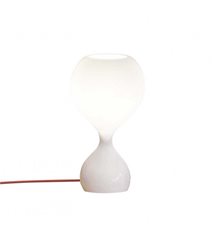 Blubb opal Bordslampa, vit/röd