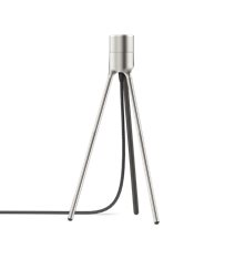 Tripod table brushed steel H 36 cm