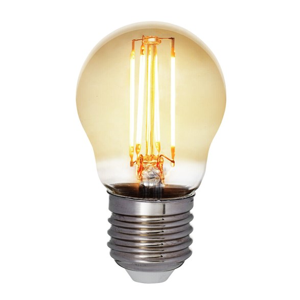 Filament LED klotlampa Amber E27 4,5W dimbar