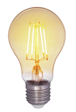 Filament LED normallampa Amber E27 4,5W dimbar