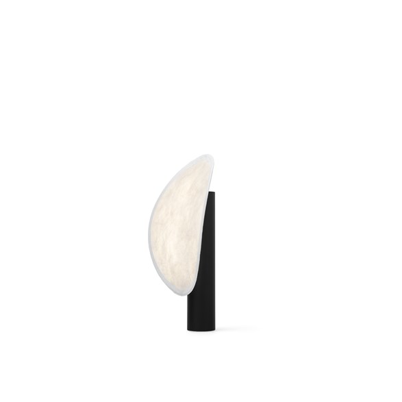 Tense Portable Table Lamp, White Tyvek Shade and Black Base