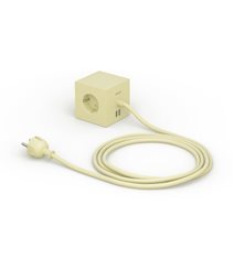 Square 1 USB/magnet grenuttag, Lime Yellow