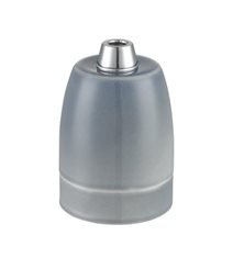Lamphållare grå porslin, E27
