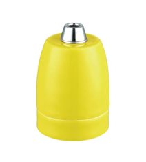 Lamphållare gul porslin, E27