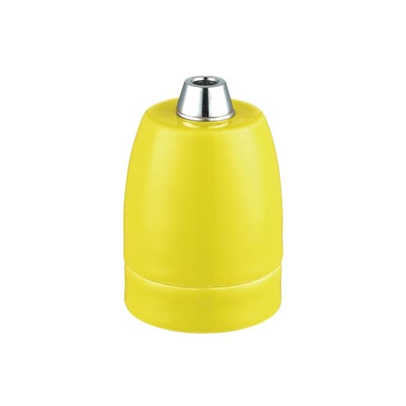 Lamphållare gul porslin, E27