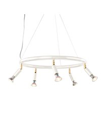 Star 5 spotlight rund, vit 60cm